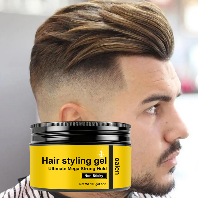 Ultimate Mega Strong Hold Pomade Wax Non-Sticky Hair Styling Gel,oalen cosmetics