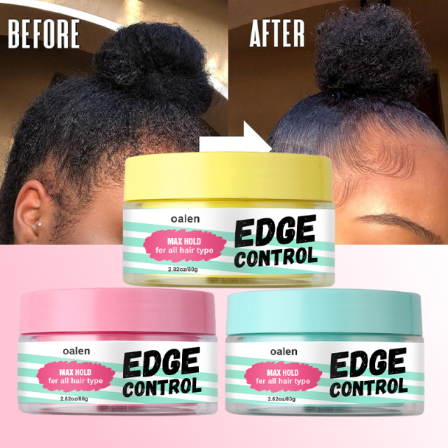Edge Gel Strong Hold Baby Hairs Flyaways Water Based Styling Gel Waterproof Hair Edge Control Cire Cheveux,oalen cosmetics