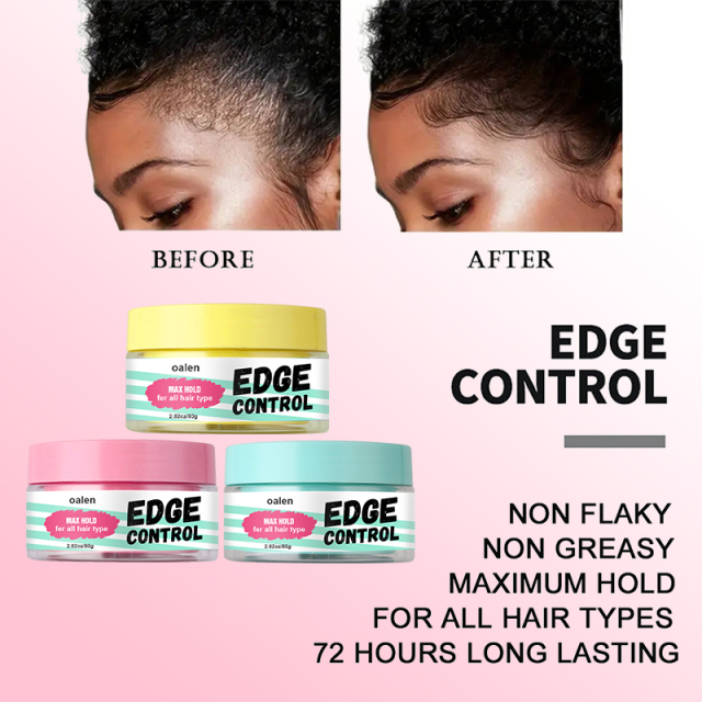 Edge Gel Strong Hold Baby Hairs Flyaways Water Based Styling Gel Waterproof Hair Edge Control Cire Cheveux,oalen cosmetics