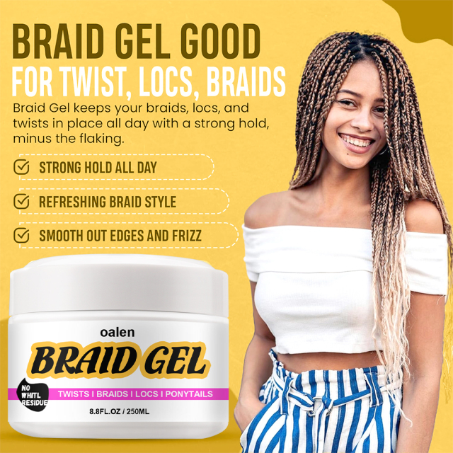 Strong Hold  Organic 4C Extra Braiding Gel 250g for Curly Hair Private Label African Styling Product,MY SHOP