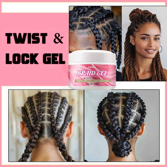 Private Label Professional Organic 4C Extra Braiding Gel 250g Strong Hold Peach Scent for Curly Hair African Styling Product,MY SHOP