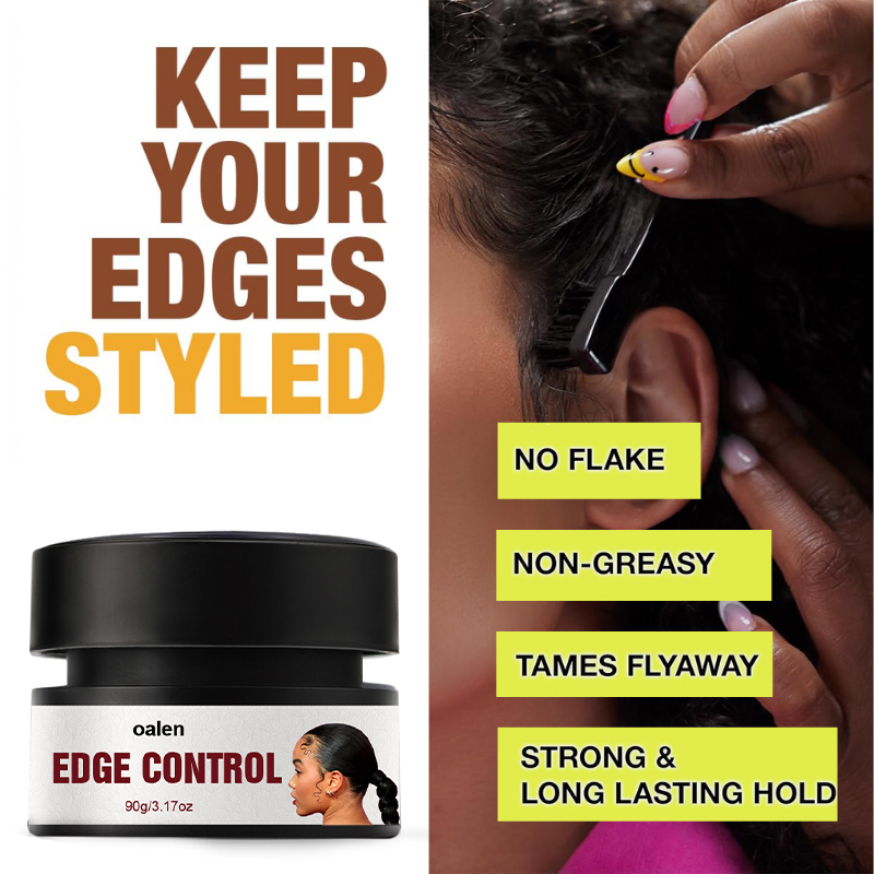 Strong Hold Edge Gel Baby Hairs Flyaways Water Based Styling Gel Waterproof Hair Edge Control Cire Cheveux,oalen cosmetics
