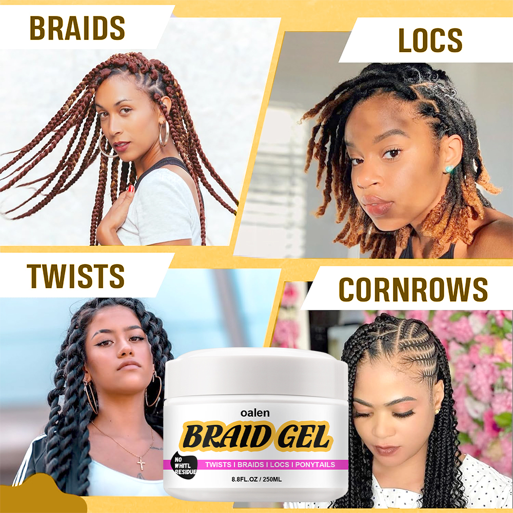 Strong Hold  Organic 4C Extra Braiding Gel 250g for Curly Hair Private Label African Styling Product,MY SHOP