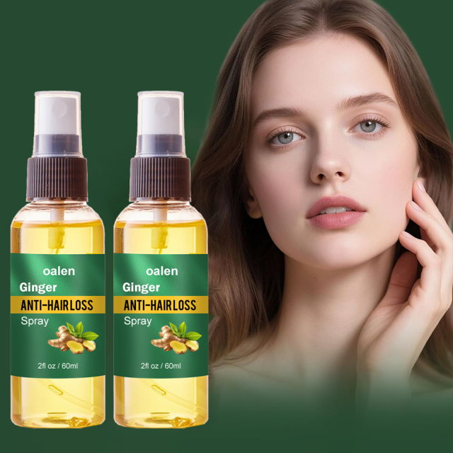 Wholesale Organic Hair Regrowth Spray Anti Loss Ginger Natural Hair Growth Nourishing Serum Oil Mist,oalen cosmetics