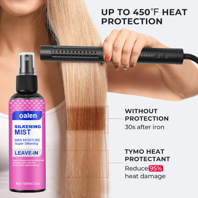 Oalen Customized Label Anti-Frizz Smoothing Long Lasting Shiny Silk Mist Hair Spray,oalen cosmetics