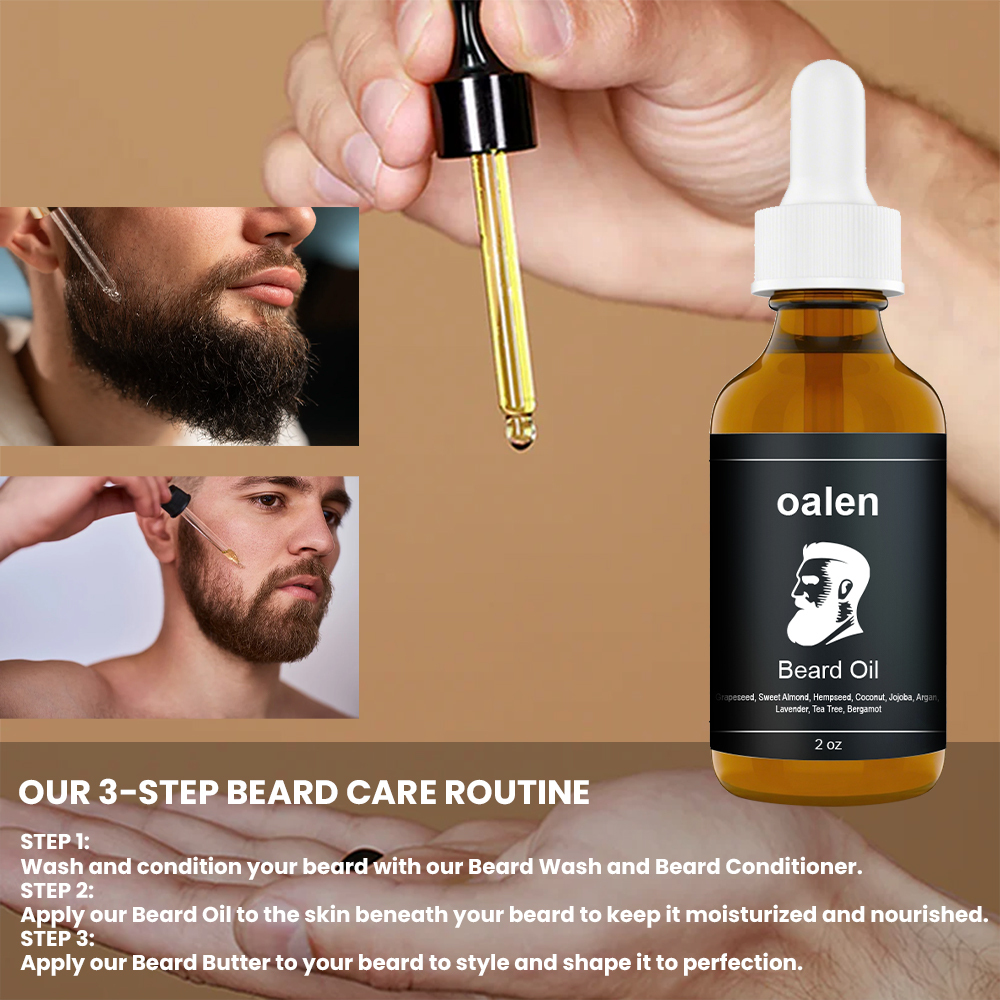 Beard Growth Oil Repair Beard Oil Anti Beard Loss Regrowth Treatment Original China Manufacture OEM ODM,oalen cosmetics