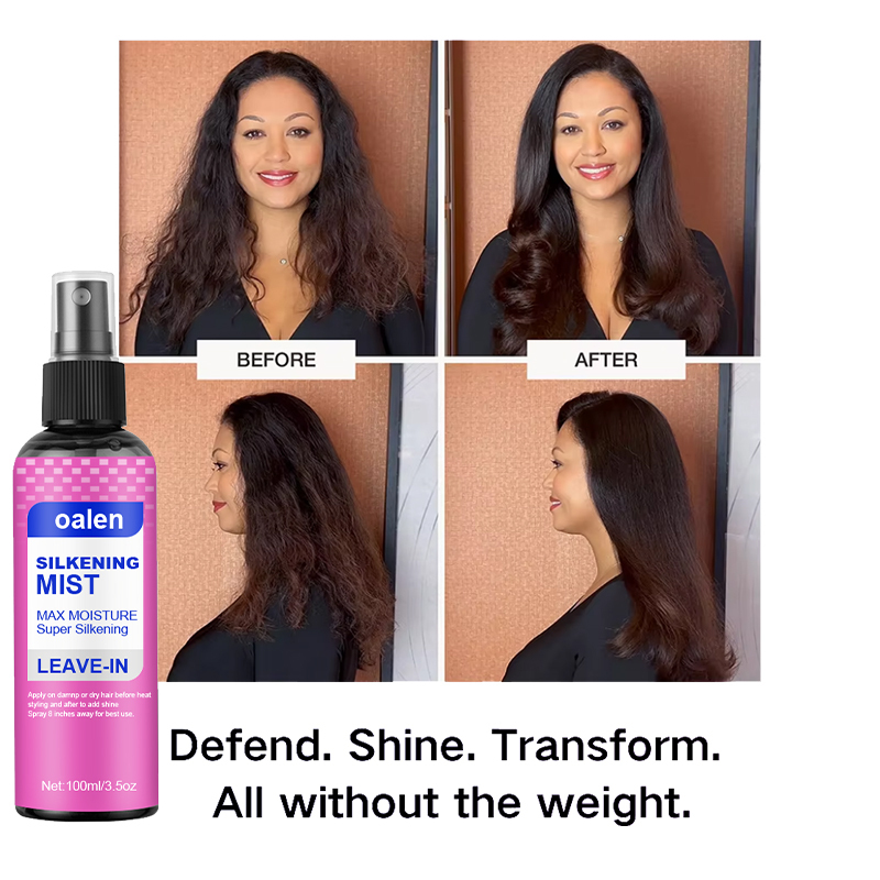 Oalen Customized Label Anti-Frizz Smoothing Long Lasting Shiny Silk Mist Hair Spray,oalen cosmetics