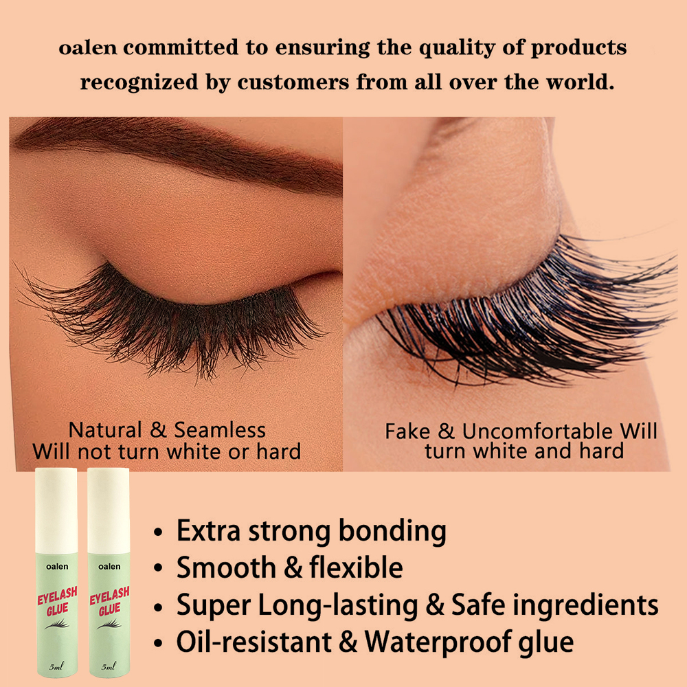Private Label Fast Drying Strong False Eye Lash Extension Glue Adhesive Retention Long Time Eyelash Extension Glue,oalen cosmetics
