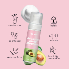 Private Label Strong Hold Styling Soft & Bouncy Curls Curling Hair Foam Hair Curl Mousse Organic Avocado Hair Care,oalen cosmetics