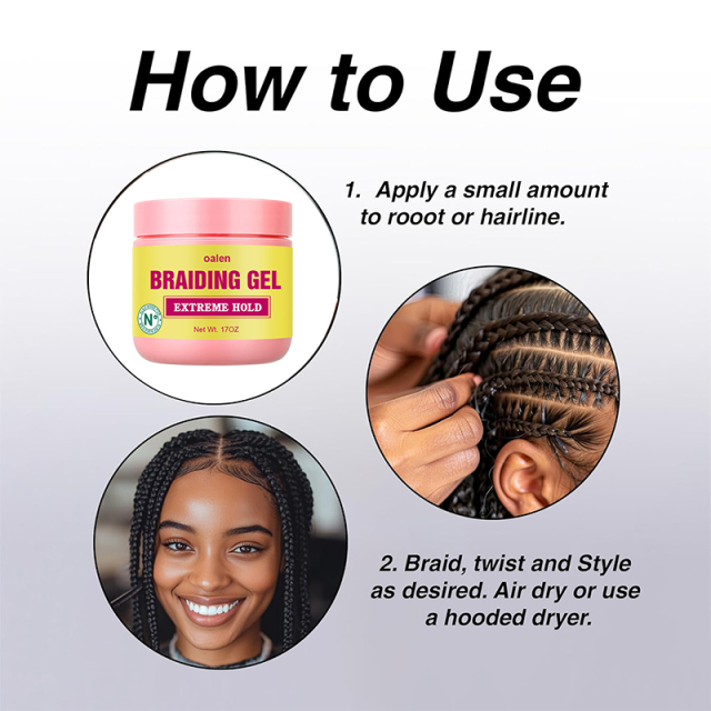 Organic Alcohol-Free Unisex Braiding Gel,MY SHOP