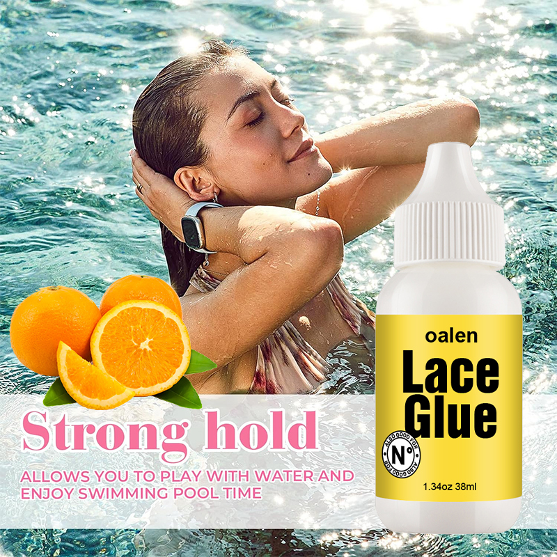 Orange Extreme Hold Lace Glue Extreme Styling Moisture and Water Resistant Invisible Bonding for Wigs,oalen cosmetics