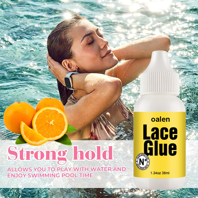 Orange Extreme Hold Lace Glue Extreme Styling Moisture and Water Resistant Invisible Bonding for Wigs,oalen cosmetics