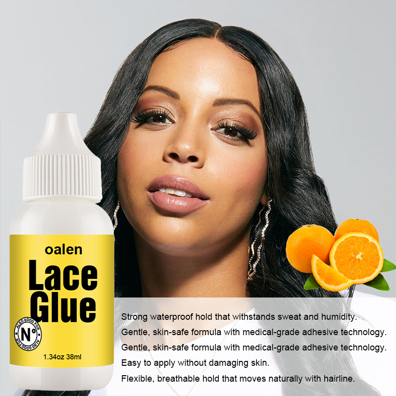 Orange Extreme Hold Lace Glue Extreme Styling Moisture and Water Resistant Invisible Bonding for Wigs,oalen cosmetics