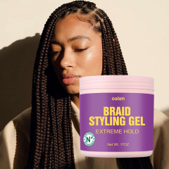 Organic Alcohol-Free Braid Gel Strong Hold Leave-On Styling forAll Hair Types,oalen cosmetics