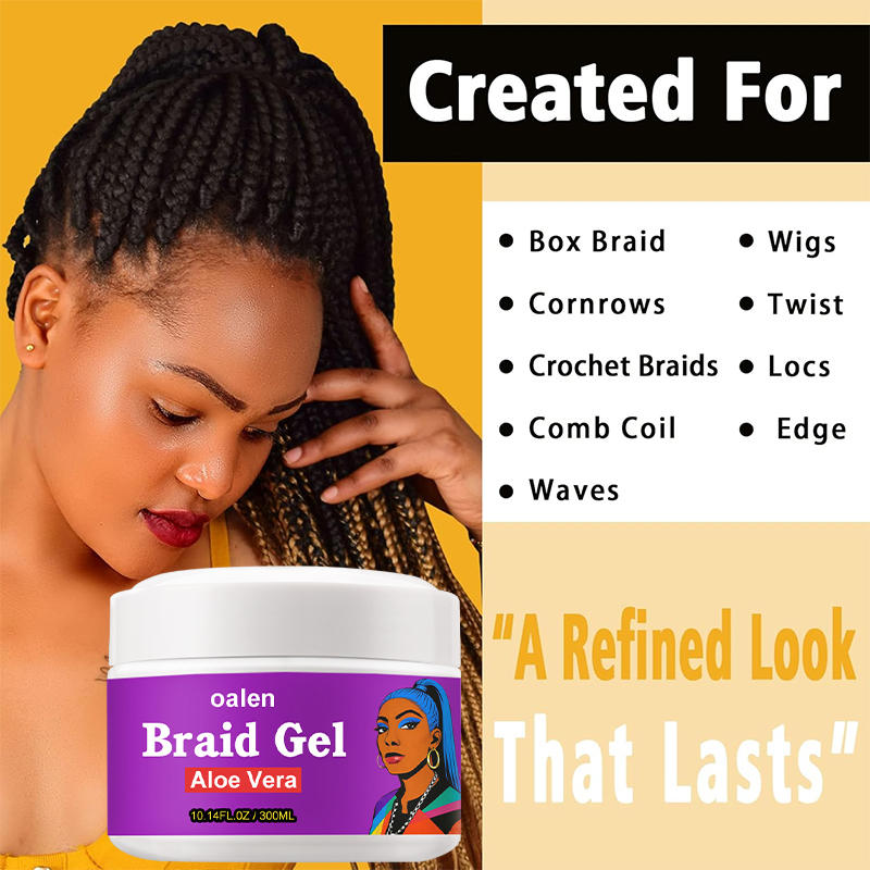 Private Label Braid Gel Provides Firm Hold on Any Hair Texture to Create Multiple Styles,oalen cosmetics