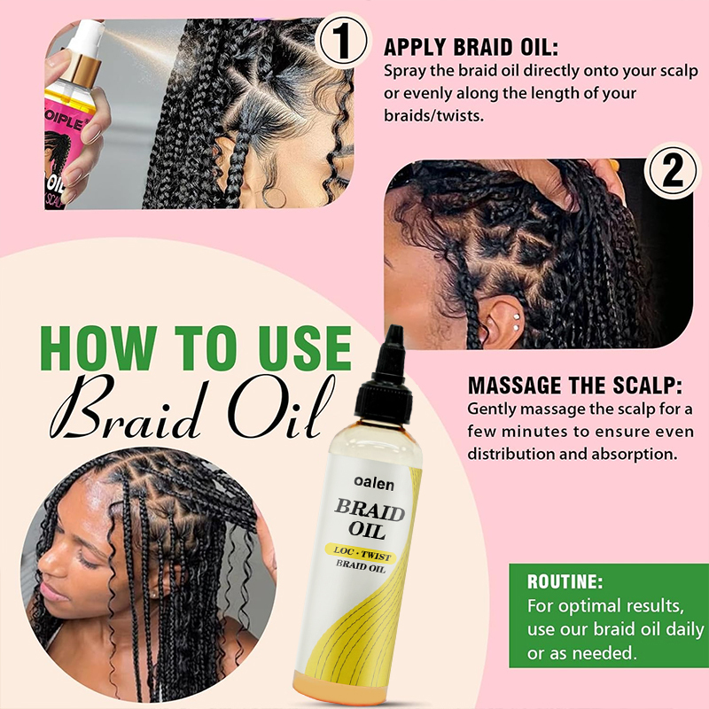 Luxfume Wholesale Braid Oil for Braids Locs and Twists,oalen cosmetics