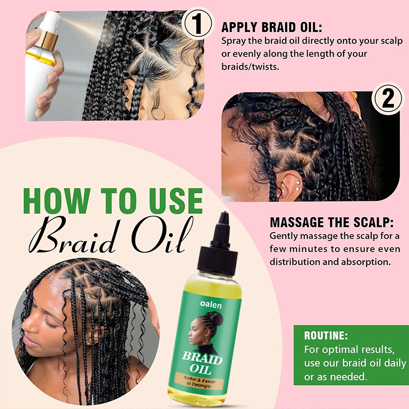 Private Label 60ml Wholesale Organic Herbal Braid Oil,MY SHOP