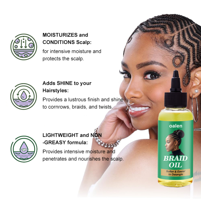 Private Label 60ml Wholesale Organic Herbal Braid Oil,MY SHOP