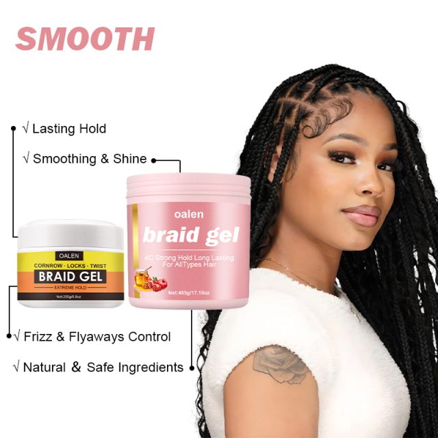17oz Big Luxfume Private Label Extreme Hold Braid Gel Kit,MY SHOP
