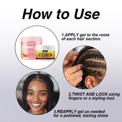17oz Big Luxfume Private Label Extreme Hold Braid Gel Kit,MY SHOP