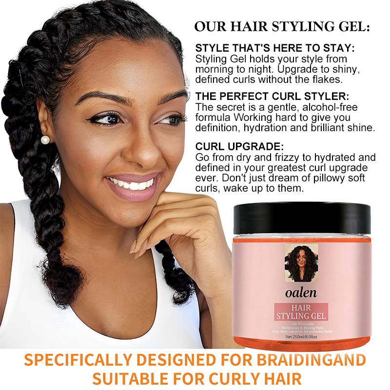 Private Label Natural Look Hair Styling Gel,oalen cosmetics