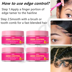 Natural Different Scents Super Strong Hold No Flake Hair Styling Pomade Braid Gel Edge Control With Brush,MY SHOP