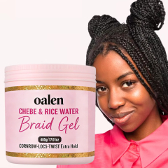 17.01oz Salon Size BIG Luxfume Private Label Strong Hold Conditioning Loc Twist Shining Braid Styling Gel,oalen cosmetics