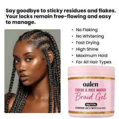17.01oz Salon Size BIG Luxfume Private Label Strong Hold Conditioning Loc Twist Shining Braid Styling Gel,oalen cosmetics