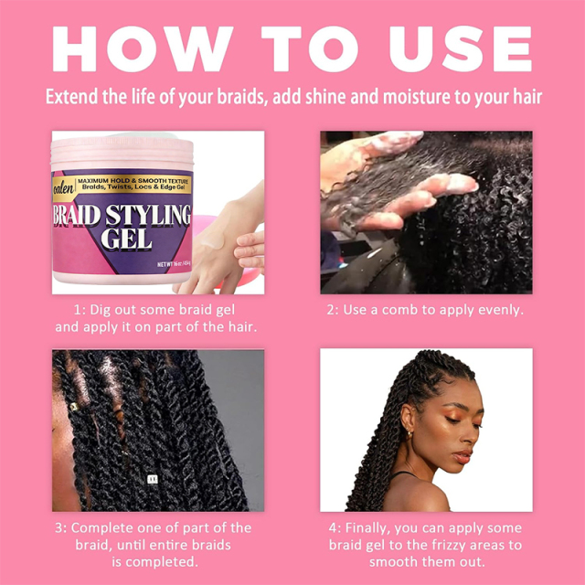 Luxfume New 16oz Private Label Salon Size Strong Hold Braid Gel,MY SHOP