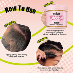17.01oz Salon Size BIG Luxfume Private Label Strong Hold Conditioning Loc Twist Shining Braid Styling Gel,oalen cosmetics