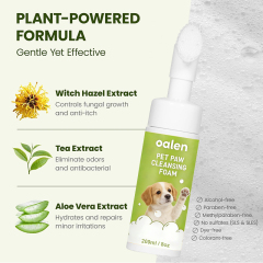 Private Label Hypoallergenic Paw Cleanser Foam Soap Free Formula for Sensitive Skin Gentle Effective,oalen cosmetics