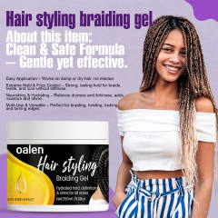Private Label Essential Braid Edge Control Gel Delivers Smooth Non Greasy Natural Finish,oalen cosmetics