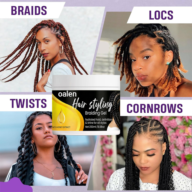 Private Label Essential Braid Edge Control Gel Delivers Smooth Non Greasy Natural Finish,oalen cosmetics