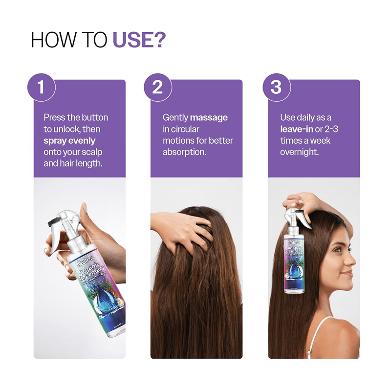 Private Label Natural Organic Rosemary Water Hair Growth Spray Anti Hair Loss Essence for Thinning Hair Scalp Treatment Spray for Women Men,MY SHOP