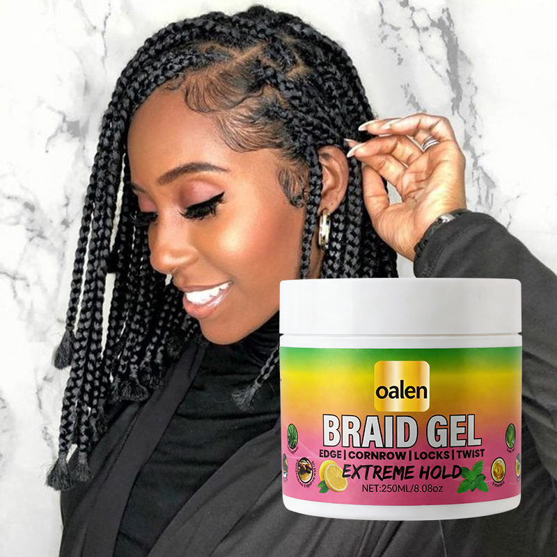 Luxfume Large 8.08oz Organic Braid Gel Private Label Extreme Hold Strong Braiding Loc Gel Rice Water Nourishing Hair,MY SHOP