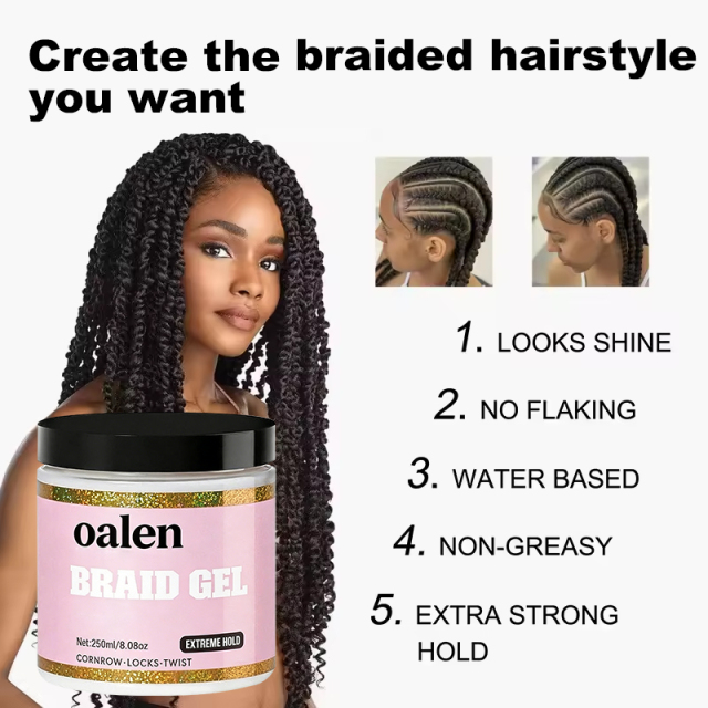 Luxfume Professional Braid Gel with Strong Grip - Smooths Shapes Without Sticky Residue,oalen cosmetics