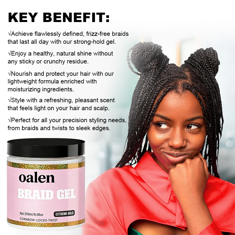 Luxfume Professional Braid Gel with Strong Grip - Smooths Shapes Without Sticky Residue,oalen cosmetics