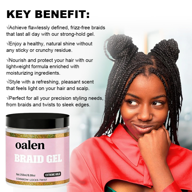 Luxfume Professional Braid Gel with Strong Grip - Smooths Shapes Without Sticky Residue,oalen cosmetics