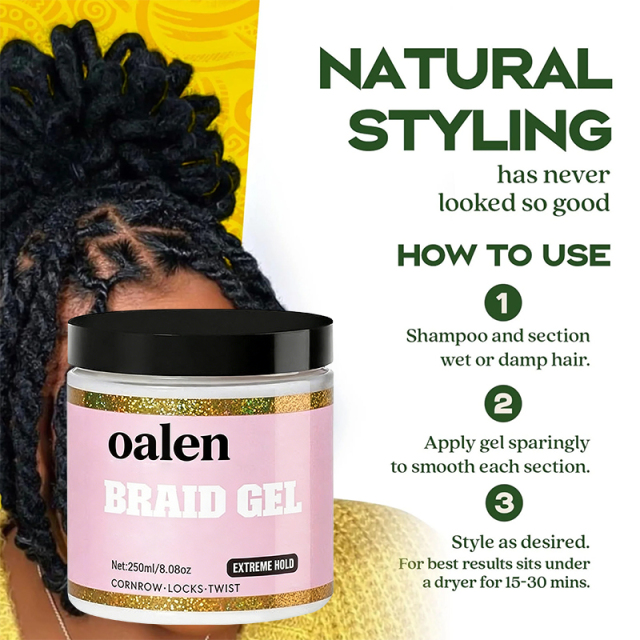 Luxfume Professional Braid Gel with Strong Grip - Smooths Shapes Without Sticky Residue,oalen cosmetics