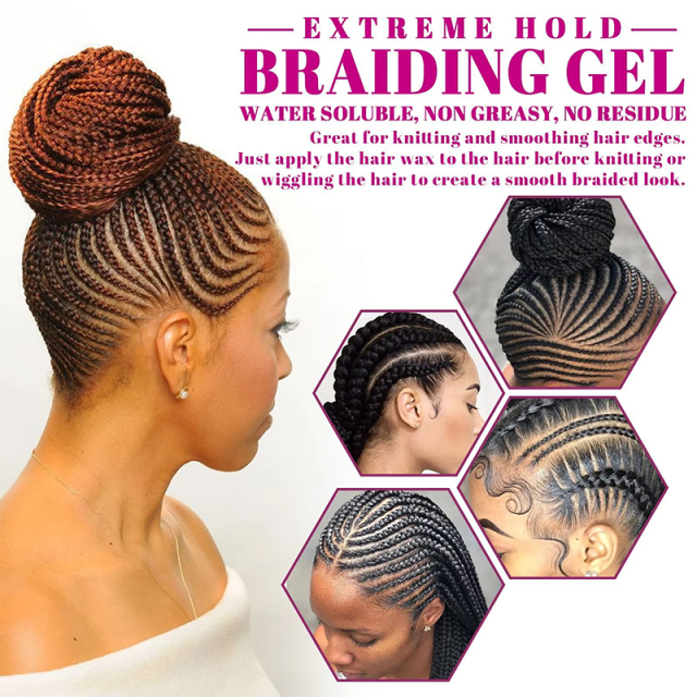 Luxfume Professional Braid Gel with Strong Grip - Smooths Shapes Without Sticky Residue,oalen cosmetics