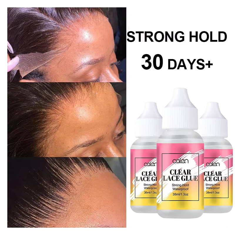 Clear Lace Glue Adhesive Latex Free Hair Lace Glue Waterproof Extra Hold for Wig Lace Wigs,oalen cosmetics