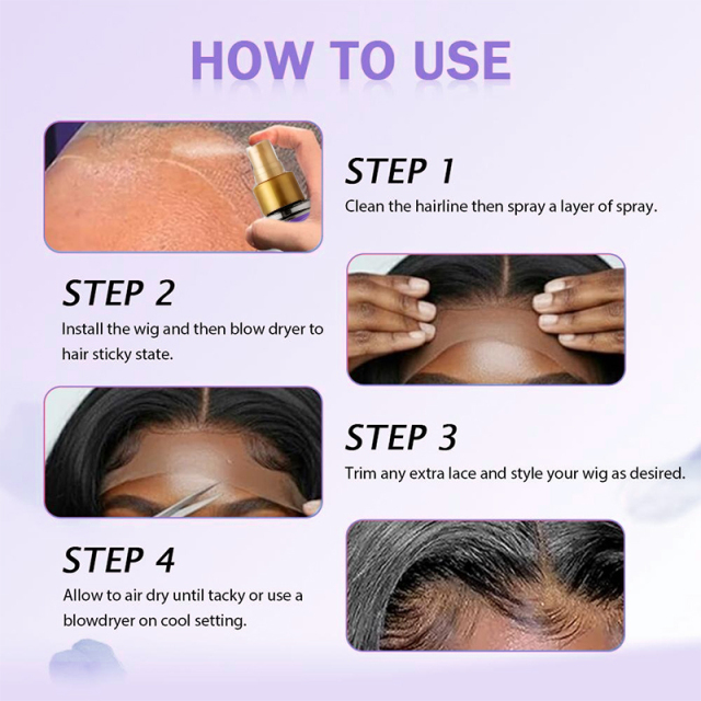 Oalen Customized OEM 120ml Strong Hold Wig Water Proof Adhesive Hair Glue Lace Melting Spray,oalen cosmetics