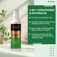 Private Label Wig Spray Refreshing Leave-In Conditioner for Synthetic Hair Detangler Cleanser Spray Nourishes Softens Fibers,oalen cosmetics