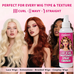 Luxfume Wig Leave-In Conditioner Spray Instant Detangle Smooth Reduce Frizz Daily Fiber Refresh Non-Greasy,oalen cosmetics
