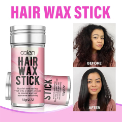 Private Label 75g 2.7OZ Organic Smooth Edges Hair Soft Wax Stick Moisturizing and Texturizing for Curly Hair Hair Extensions and Frizzy Hair,oalen cosmetics