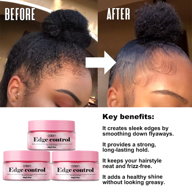 Private Label Sale 2.82oz Peach Scent Private Label Strong Hold Non Greasy Edge Control Wax for 4C Hair,MY SHOP