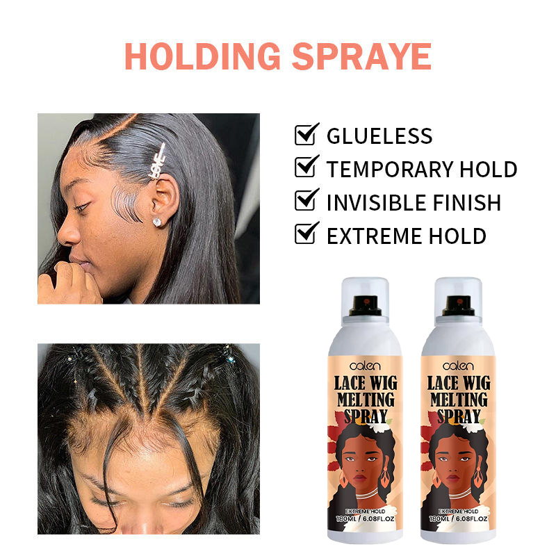 Big 180ml Aerosol Hot Selling Private Label Extreme Hold Lace Melting Spray Fast Dry Hair Glue Melting Spray,oalen cosmetics
