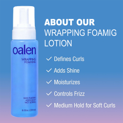 Private Label Nature Style Shine Foaming Lotion Defines Curls Mousse Controls Frizz Moisturizes Hair While Adding Shine,oalen cosmetics