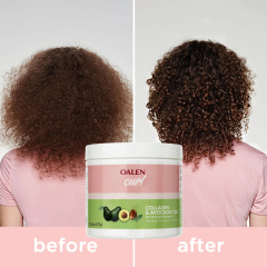 Private Label Moisturizing Leave in Conditioner Gel for Curly Hair 3-in-1 Detangler Frizz Control Styling Gel for Curl Hair Care,oalen cosmetics