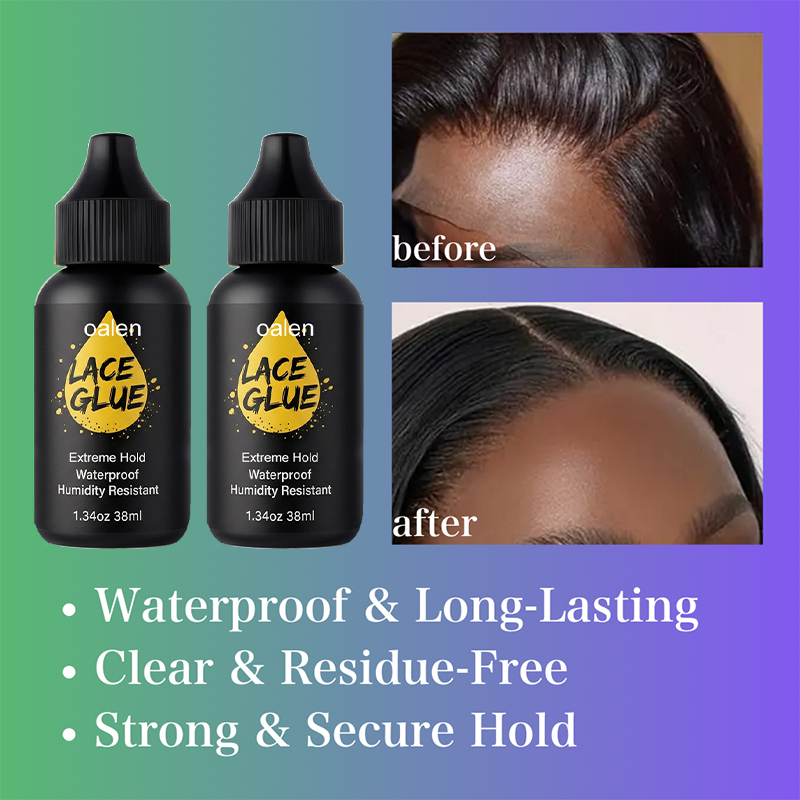 Private Label Wig Glue Black Lace Adhesive for Lace Front Wigs Waterproof Strong Hold for Invisible Hair Bonding,MY SHOP